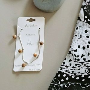 GORGEOUS PAULUS ANKLET GENUINE SEMI-PRECIOUS STONE